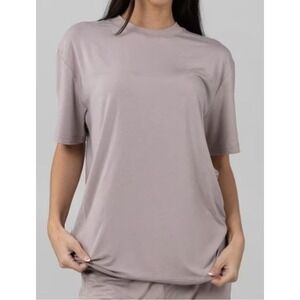 Comfrt Cloud T-Shirt Women Size M Mauve Short Sleeve Crew Neck Loose Fit Dove